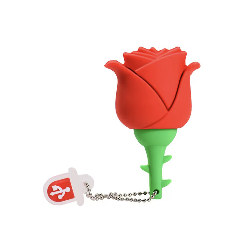 Rose Flashdrive Cartoon Rose Usb Flash Drive Pvc Business Flower Memory Stick 128gb 2gb ...