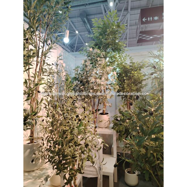 Árbol verde artificial con puntas de PE, OEM, 110 cm de altura con maceta de plástico - Suministro directo de fábrica