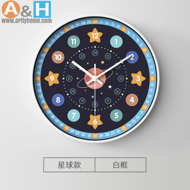 Lehr-Wanduhr Geschenk 8 10 12 Zoll UV-Glas, lautloser Quarzlaufwerk, Weihnachtsgeschenk für Wohnzimmer, Schlafzimmer & Heimdeko