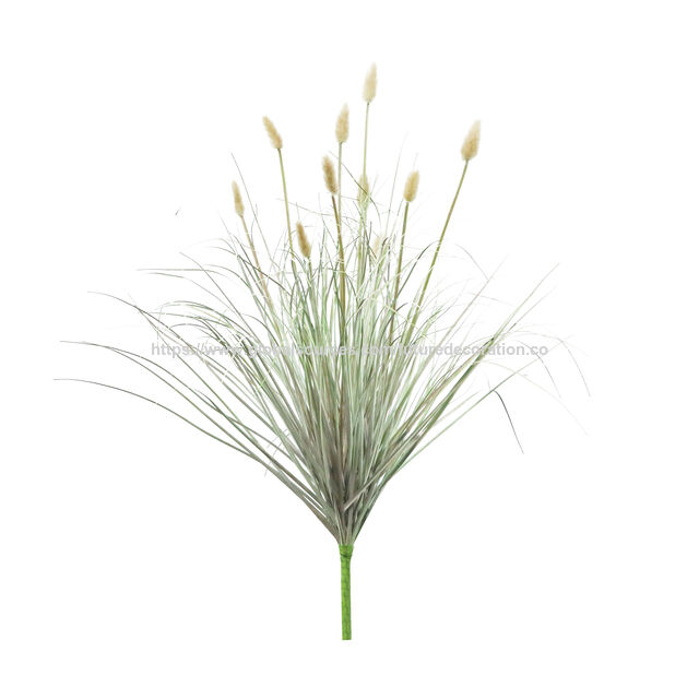 Artículo de gran venta en 2025: Brote de flor de hierba artificial amarilla/verde de 40 cm con maceta de plástico