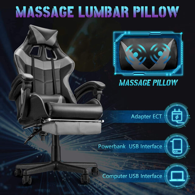 ODM OEM Luxus Kunstleder Gaming Stuhl mit Massage, Ergonomischer Gamer Stuhl für Büro und Zuhause