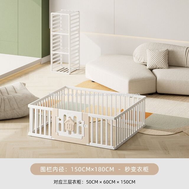 Stoff-Laufstall, Baby-Sicherheitszaun, Krabbelmatte, Sturzschutz