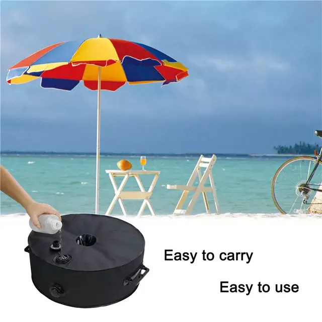 Sac Lesté Imperméable en PVC pour Parasol d'Extérieur, Robuste, avec 2 Poignées