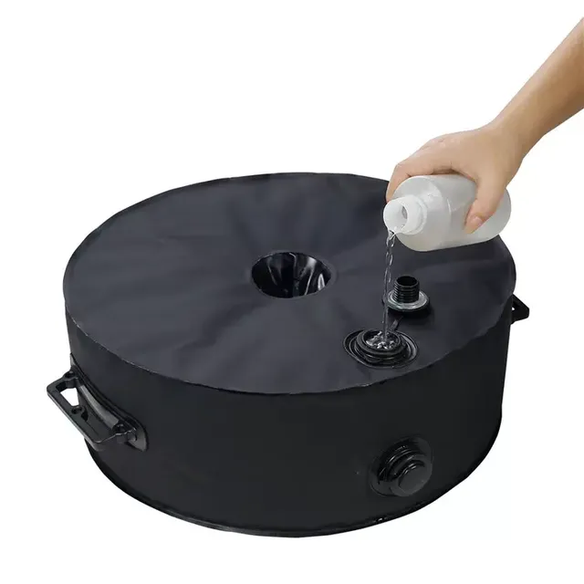 Sac Lesté Imperméable en PVC pour Parasol d'Extérieur, Robuste, avec 2 Poignées