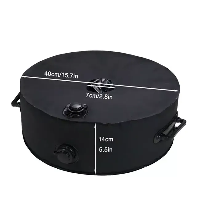 Sac Lesté Imperméable en PVC pour Parasol d'Extérieur, Robuste, avec 2 Poignées