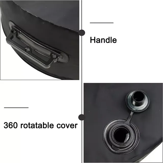 Sac Lesté Imperméable en PVC pour Parasol d'Extérieur, Robuste, avec 2 Poignées