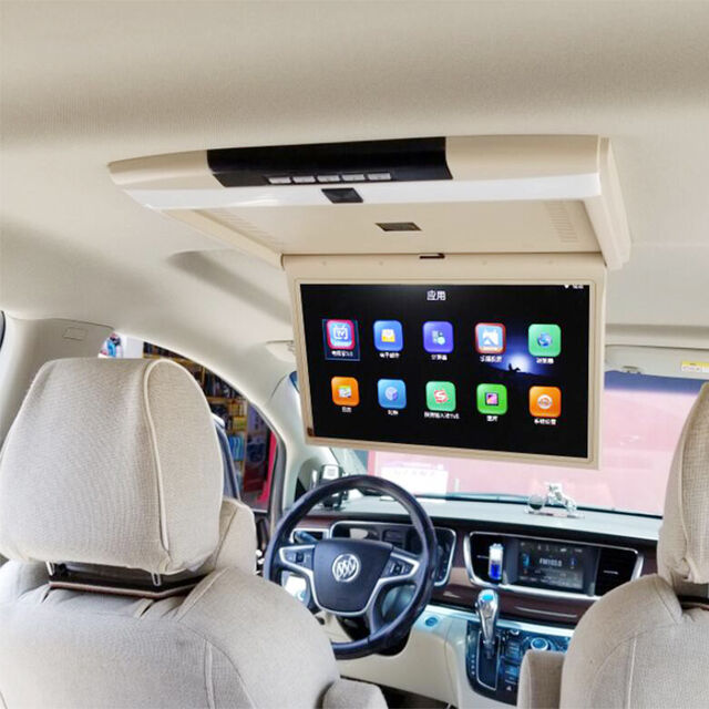 Monitor de TV con Pantalla IPS Grande para Techo de Coche, Reproductor de Video Mp5 con Soporte de Techo, Abatible