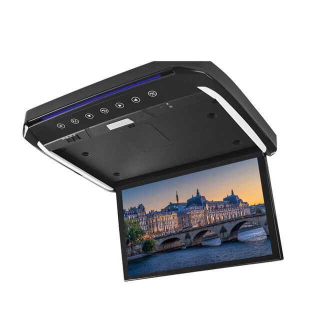 Monitor de TV con Pantalla IPS Grande para Techo de Coche, Reproductor de Video Mp5 con Soporte de Techo, Abatible