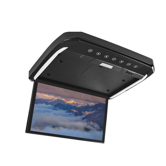 Monitor de TV con Pantalla IPS Grande para Techo de Coche, Reproductor de Video Mp5 con Soporte de Techo, Abatible