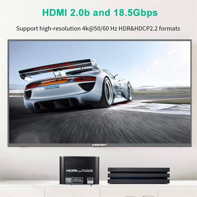 V2.0 4K HDMI zu HDMI+SPDIF+3.5mm Audio+ARC Konverter