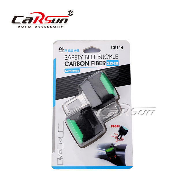 Boucles de ceinture de sécurité de voiture populaires 2020, 2 pièces, fibre de carbone