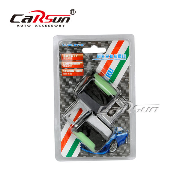 Boucles de ceinture de sécurité de voiture populaires 2020, 2 pièces, fibre de carbone