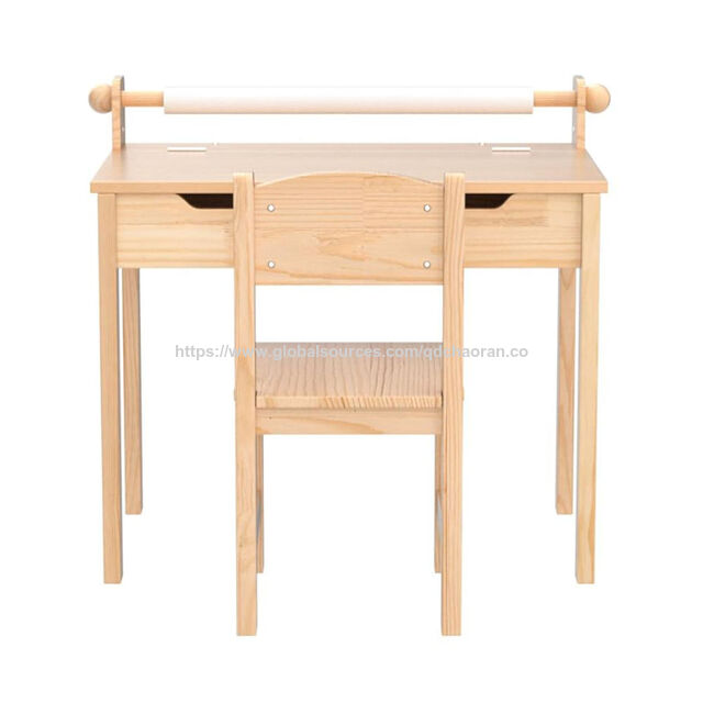 Kinderschreibtisch-Set aus Massivholz zum Fabrikpreis, ideal für Kindergarten und Spielzimmer