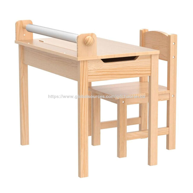 Kinderschreibtisch-Set aus Massivholz zum Fabrikpreis, ideal für Kindergarten und Spielzimmer