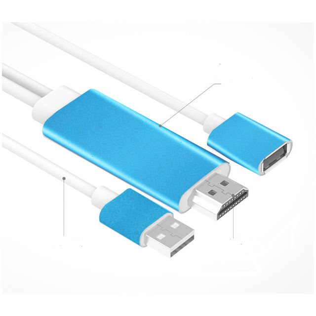 3-in-1-Handy-zu-HDMI-TV-Kabel USB-zu-HDMI-Adapter Kompatibel mit iOS/Micro
