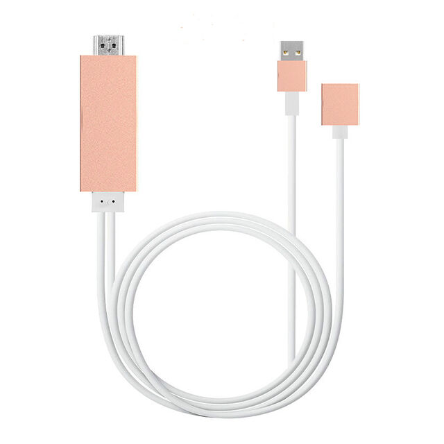 3-in-1-Handy-zu-HDMI-TV-Kabel USB-zu-HDMI-Adapter Kompatibel mit iOS/Micro