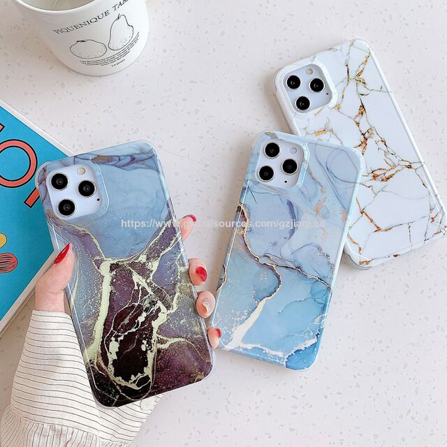 Coque de Téléphone Design Marbre IMD Nouvelle Mode Protection Complète pour Samsung S22 Plus