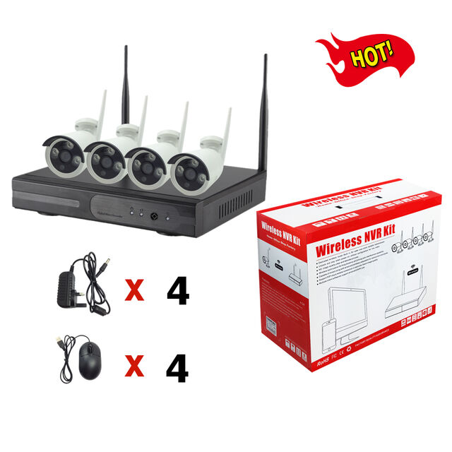 Kit NVR avec caméra CCTV sans fil incluse, distance IR de 100 mètres