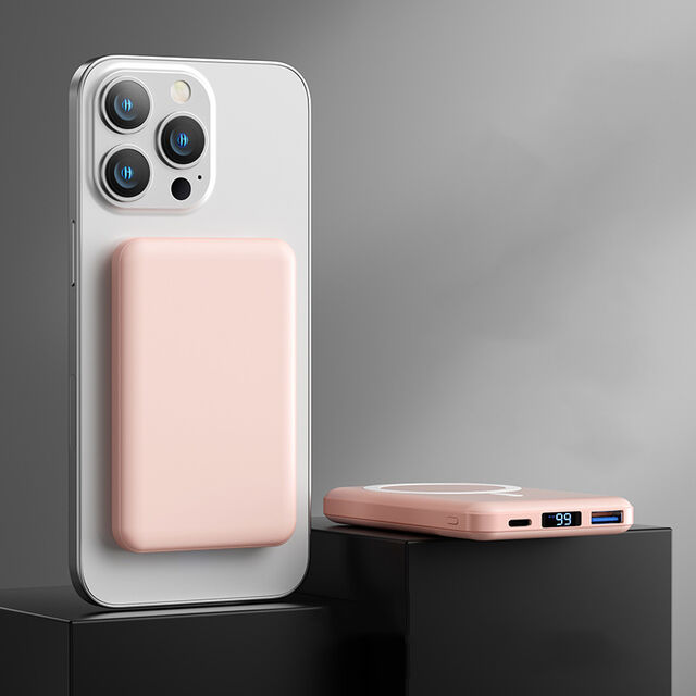 Batería Externa Magsafe de 2000MAH, Power Bank Magnético de 5000mAh con Cable Tipo-C, Carga Rápida PD de 20W, Entrada Lightning Inalámbrica
