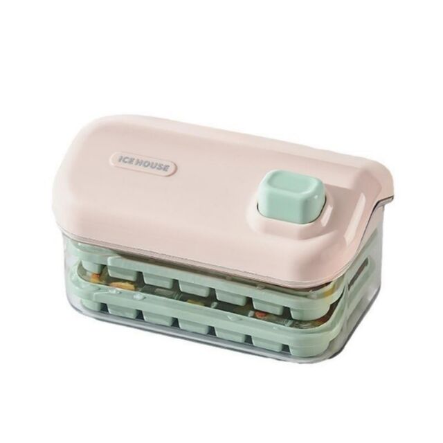 Nouveau Moule à Glaçons Double Couche, Bac à Glaçons Type Presse, Qualité Alimentaire, Boîte de Rangement de Glace pour Réfrigérateur, Grande Capacité