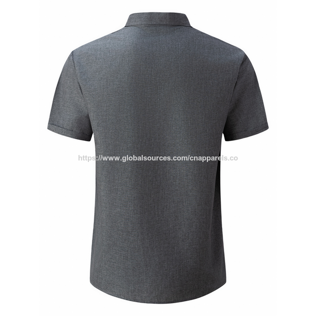 Smart Casual Poloshirt/Hemd aus Polyester - Herren Kurzarm, Individuelles Hemd, Freizeitkleidung