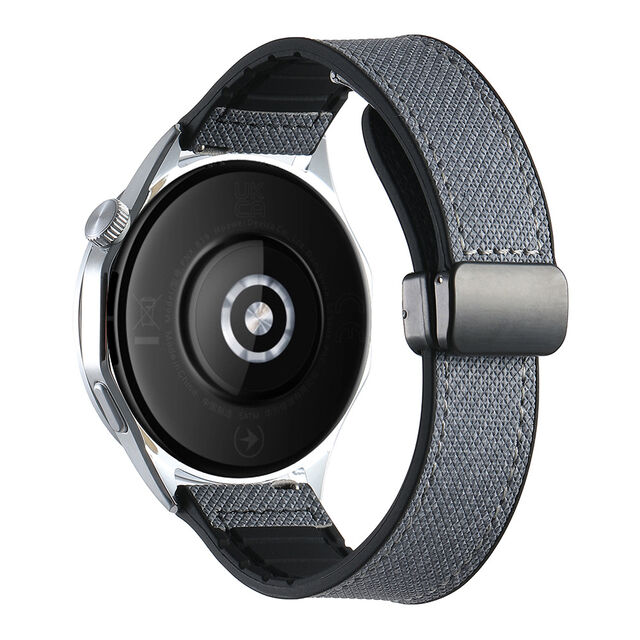 Vente en gros d'usine, bracelet magnétique adhésif en silicone à motif denim pour montres Huawei et Xiaomi, personnalisation OEM/ODM