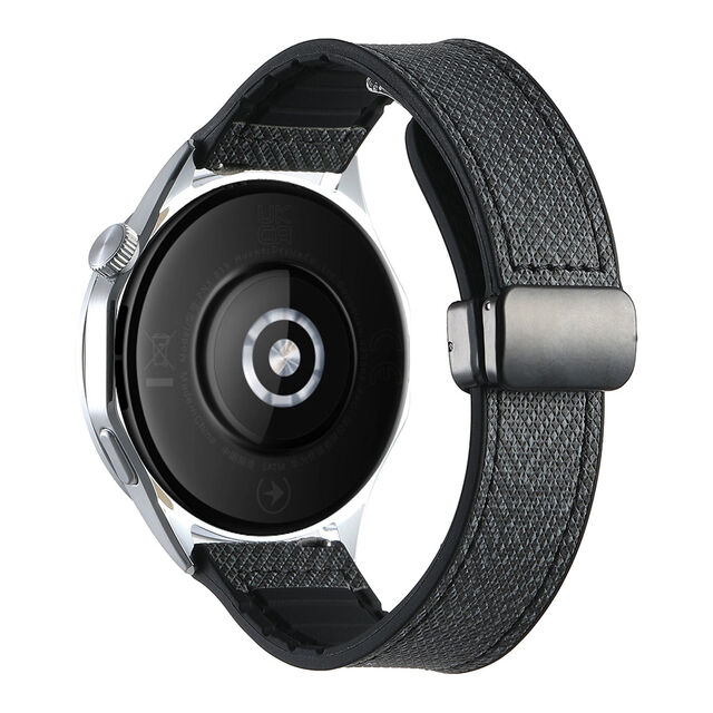 Vente en gros d'usine, bracelet magnétique adhésif en silicone à motif denim pour montres Huawei et Xiaomi, personnalisation OEM/ODM