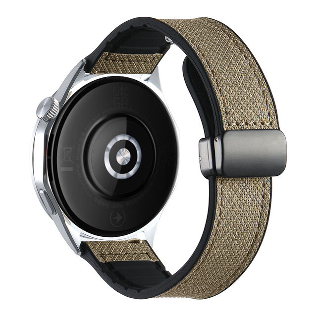Vente en gros d'usine, bracelet magnétique adhésif en silicone à motif denim pour montres Huawei et Xiaomi, personnalisation OEM/ODM