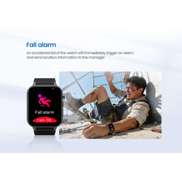 Smartwatch de Segurança OEM para Empresas com SDK, Chamada SOS, Alerta de Queda, Rastreador GPS BLE LBS 4G para Trabalhadores Solitários ao Ar Livre
