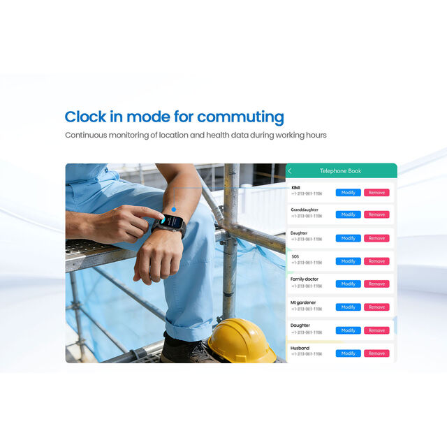 Smartwatch de Segurança OEM para Empresas com SDK, Chamada SOS, Alerta de Queda, Rastreador GPS BLE LBS 4G para Trabalhadores Solitários ao Ar Livre