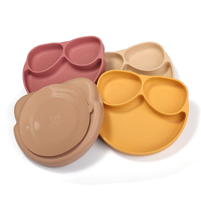 Ensemble d'alimentation en silicone sans BPA pour tout-petits, 5 pièces, motif dinosaure, avec bol à ventouse et cuillère pour 0-12 mois, lavable au lave-vaisselle