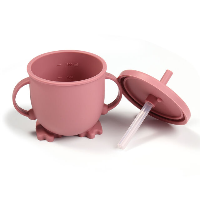 Ensemble d'alimentation en silicone sans BPA pour tout-petits, 5 pièces, motif dinosaure, avec bol à ventouse et cuillère pour 0-12 mois, lavable au lave-vaisselle
