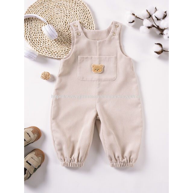 Mono de pana suave para bebé con botones a presión, pelele de una pieza para niño