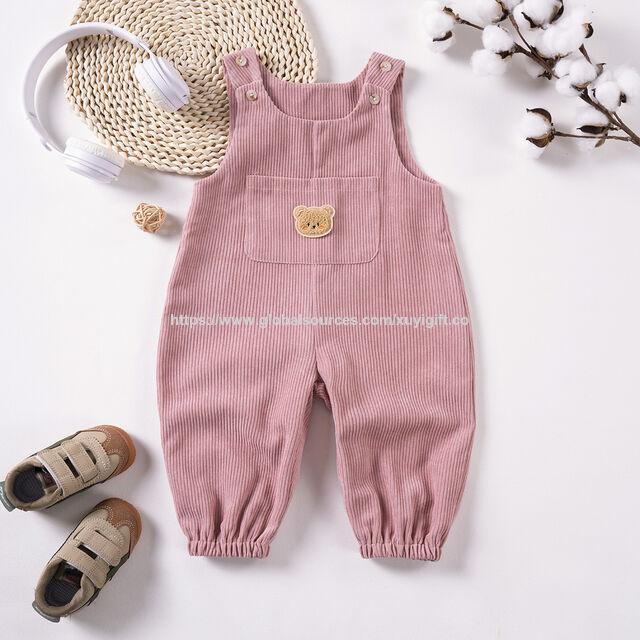 Mono de pana suave para bebé con botones a presión, pelele de una pieza para niño