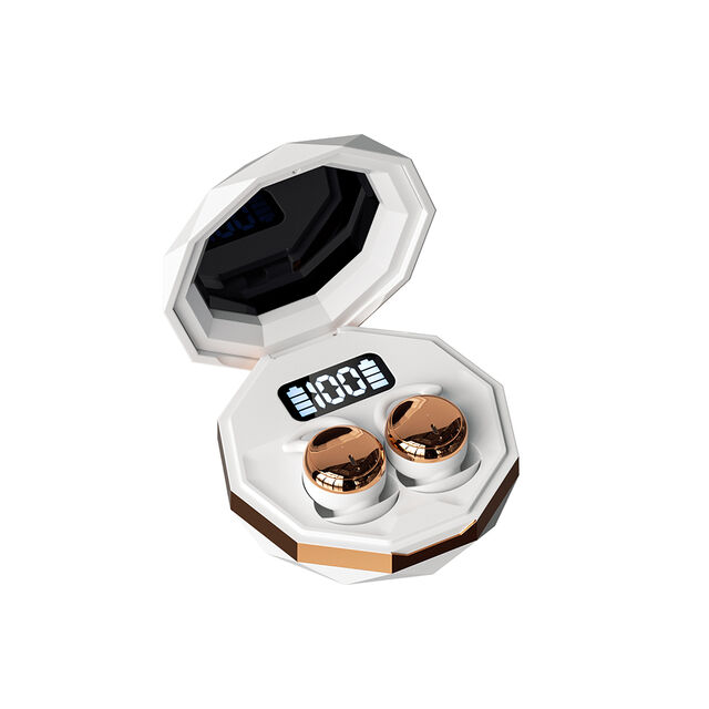 NY-218 Casques Mini Intra-Auriculaires Confortables avec Affichage Numérique, Longue Durée de Vie, pour le Sommeil