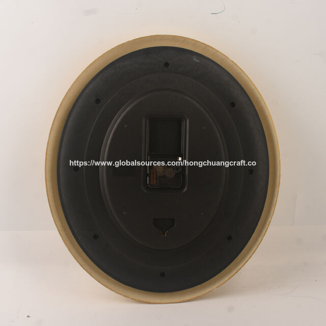 Horloge Murale Contemporaine Finition Dorée, Plastique, Mouvement Silencieux à Balayage, Affichage Numérique, Décoration d'Intérieur de Luxe