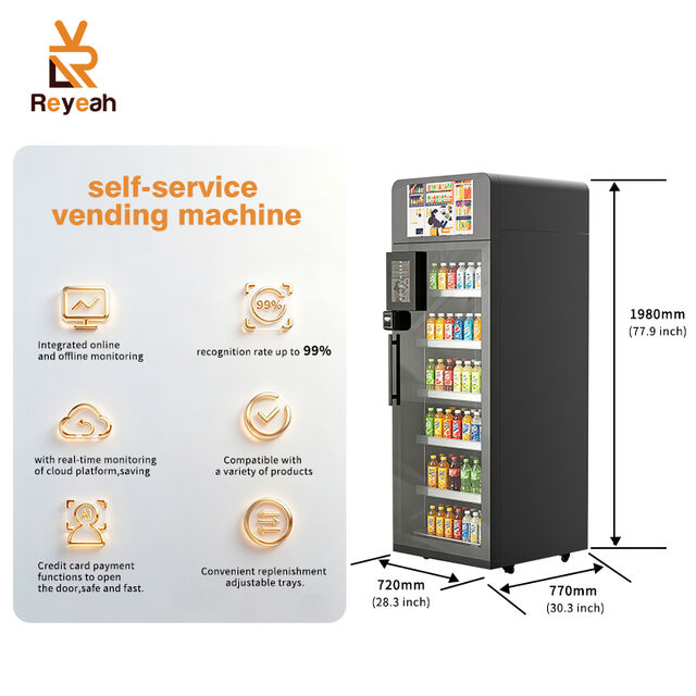 Distributeur Automatique Intelligent IA avec Paiement Libre-Service pour Snacks et Boissons Froides avec Suivi d'Inventaire à Distance pour Centres Commerciaux