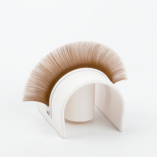 Lii Lash 0.03 0.05 0.07 Marron Mat Croissant Volume Cils Individuels Souples Extensions de Cils Couleur Plateaux Marque Privée