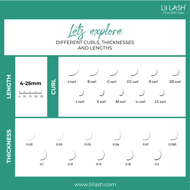 Lii Lash 0.03 0.05 0.07 Marron Mat Croissant Volume Cils Individuels Souples Extensions de Cils Couleur Plateaux Marque Privée