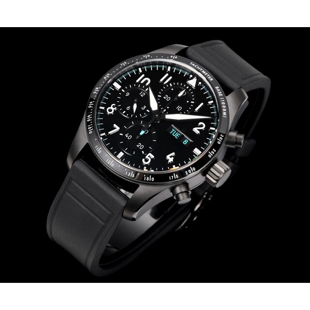 IWC Herrenuhr, Neues Luxusmodell, Marke Portugieser Pilot Schaffhausen IWC3777, Schwarzes Zifferblatt, Saphirglas, Mechanische Uhr