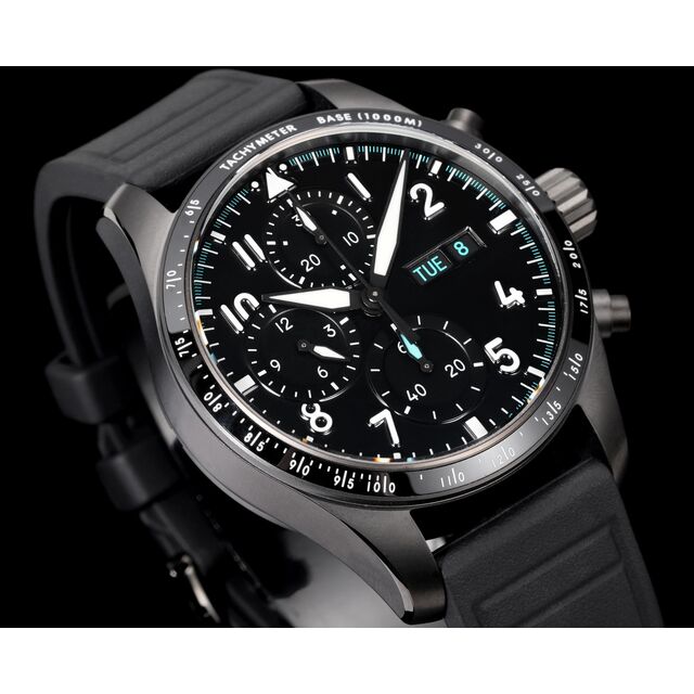 IWC Herrenuhr, Neues Luxusmodell, Marke Portugieser Pilot Schaffhausen IWC3777, Schwarzes Zifferblatt, Saphirglas, Mechanische Uhr