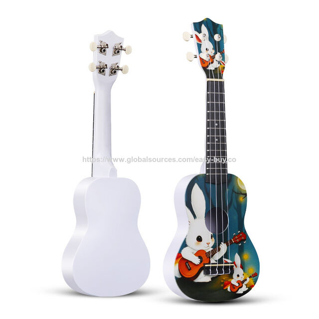 Ukeleles de 21 pulgadas, ABS, para principiantes, con funda engrosada