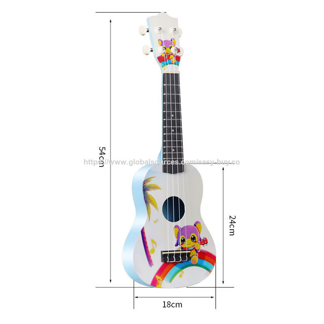 Ukeleles de 21 pulgadas, ABS, para principiantes, con funda engrosada