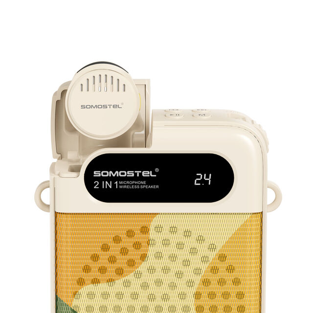 Amplificador de Voz Inalámbrico Portátil con Micrófono de Clip Magnético | Altavoz de 20W para Profesores, Guías y Presentadores
