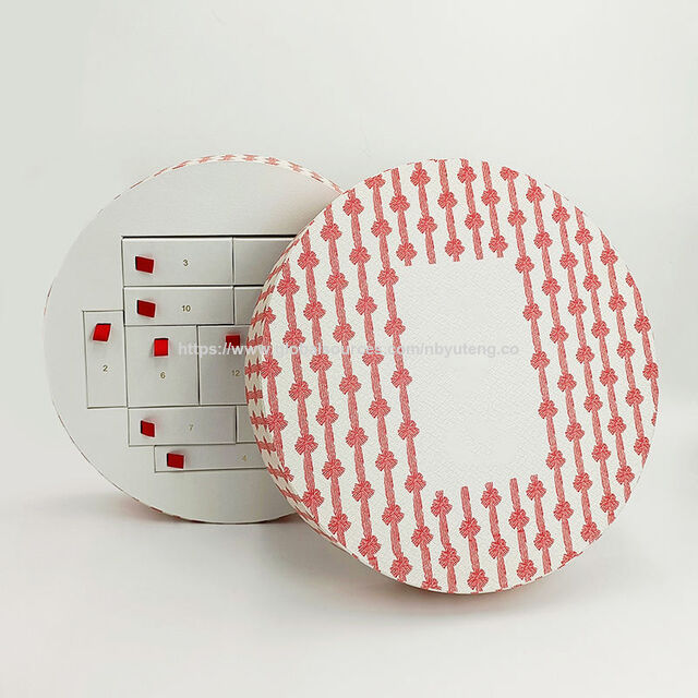 Tubo de Papel Redondo de Cartón con Logo Personalizado, Calendario de Adviento Cosmético Vacío para Caja de Regalo de Navidad