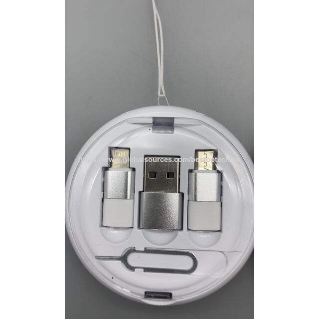Câble Rétractable Type C 240W Charge Rapide Nouvelle Technologie 2026 avec Support Mobile et Boîte de Rangement pour Appareils Modernes