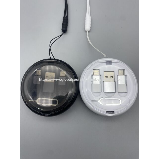 Câble Rétractable Type C 240W Charge Rapide Nouvelle Technologie 2026 avec Support Mobile et Boîte de Rangement pour Appareils Modernes