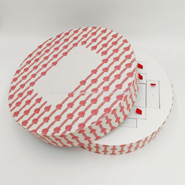 Tubo de Papel Redondo de Cartón con Logo Personalizado, Calendario de Adviento Cosmético Vacío para Caja de Regalo de Navidad