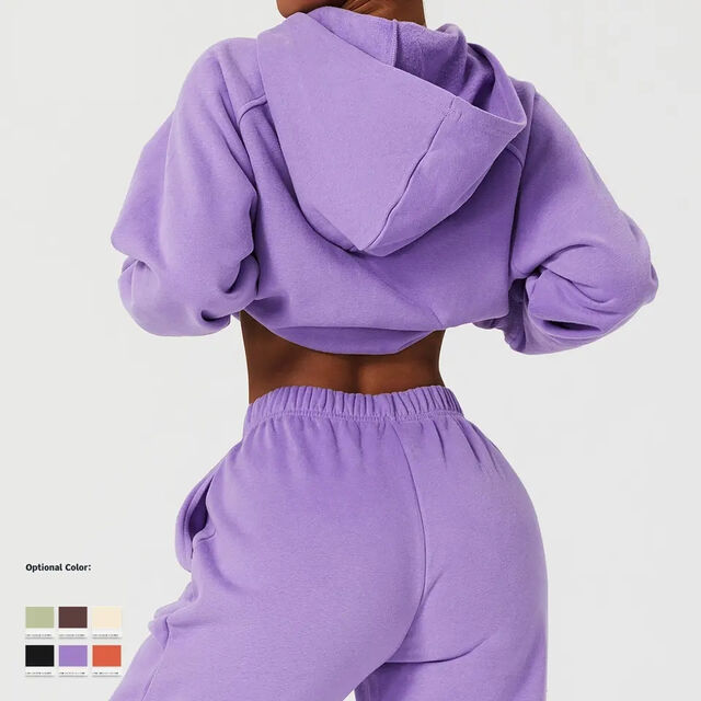 Sweat à capuche décontracté Athleisure pour femme en molleton French Terry, ample et sportif, avec poche kangourou et manches longues