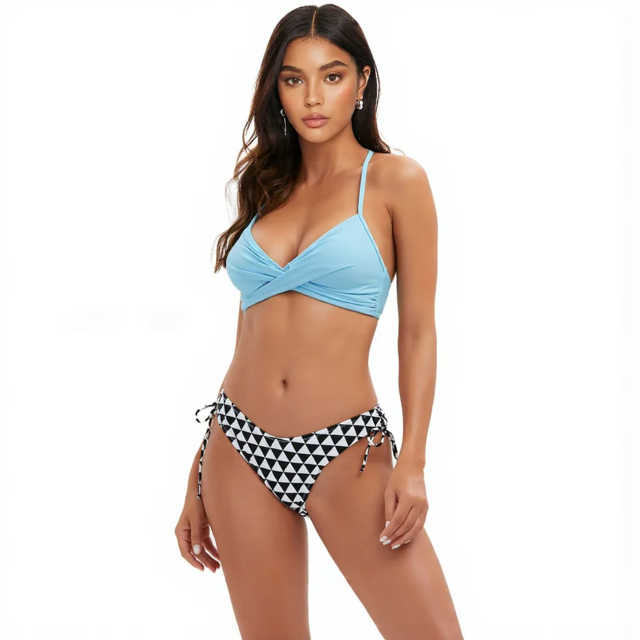 Novedad Bikini Sexy Estilo Rayas - Bañador de Dos Piezas Triángulo de Moda